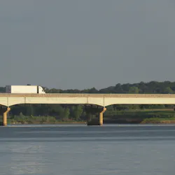 US Route 377 Over Lake Texoma Graffitied Bridge