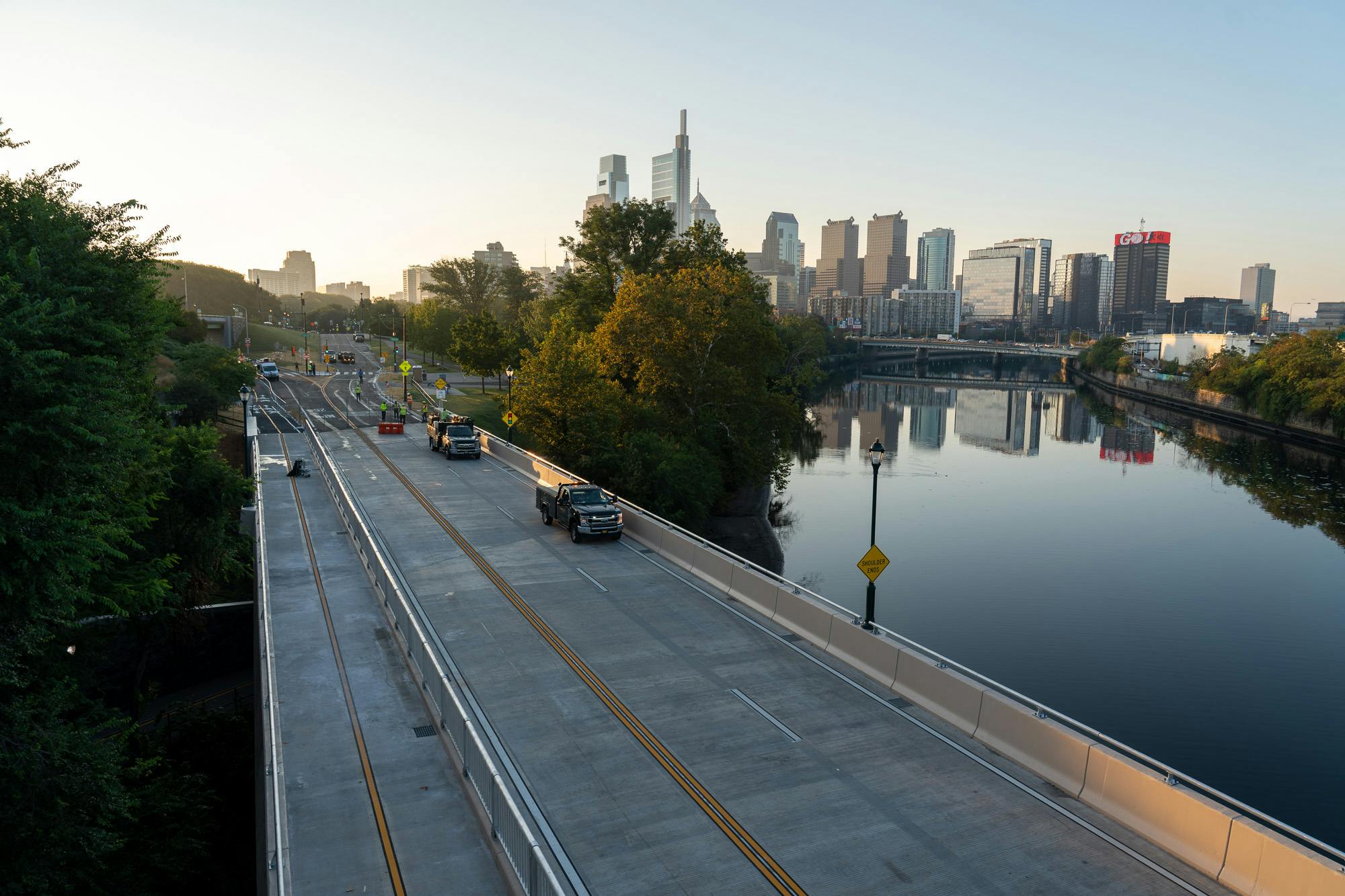 The opening of the Martin Luther King Drive Bridge in Philadelphia.