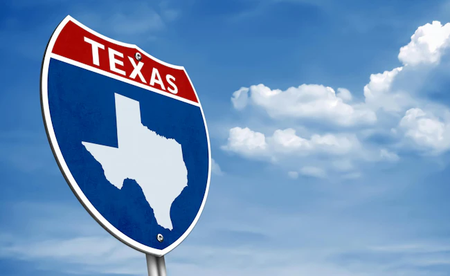 A highway sign in Texas.