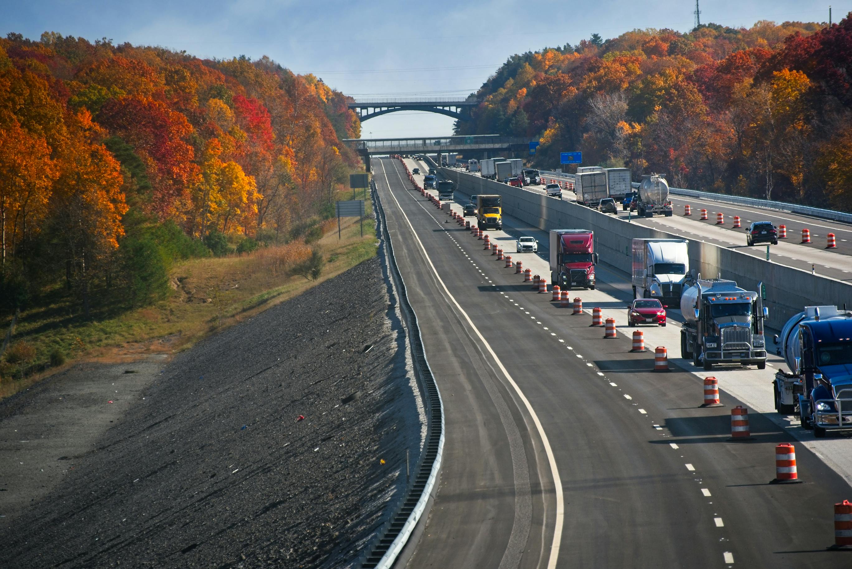 Ohio Turnpike amid construction