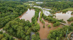 Flooding in western North Carolina following Hurricane Helene in 2024.