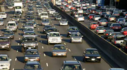 A traffic jam in Los Angeles.