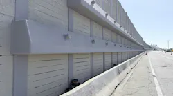 The Getty Villa retaining wall on the Pacific Coast Highway.