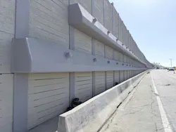 The Getty Villa retaining wall on the Pacific Coast Highway.