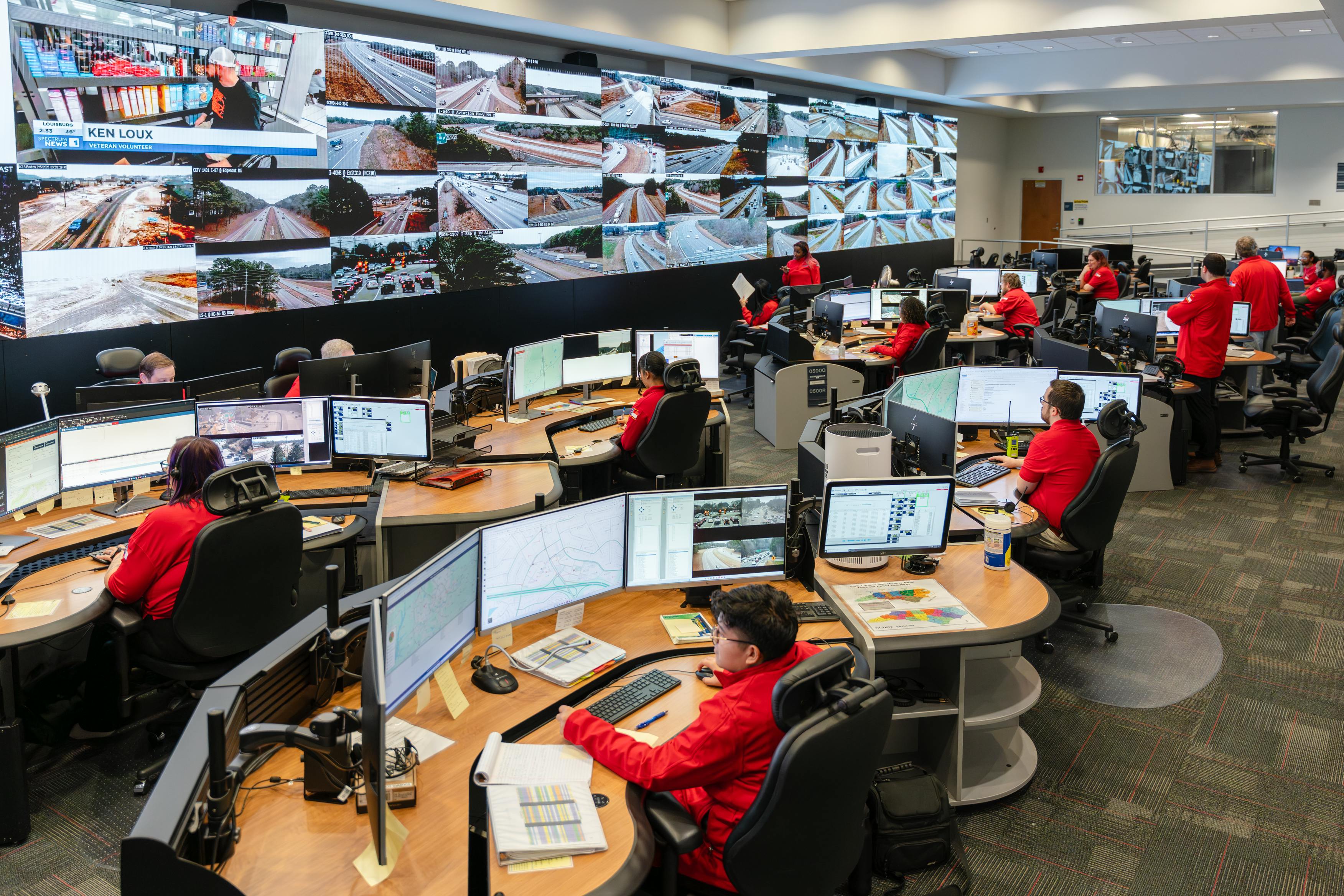 A traffic management center in North Carolina.