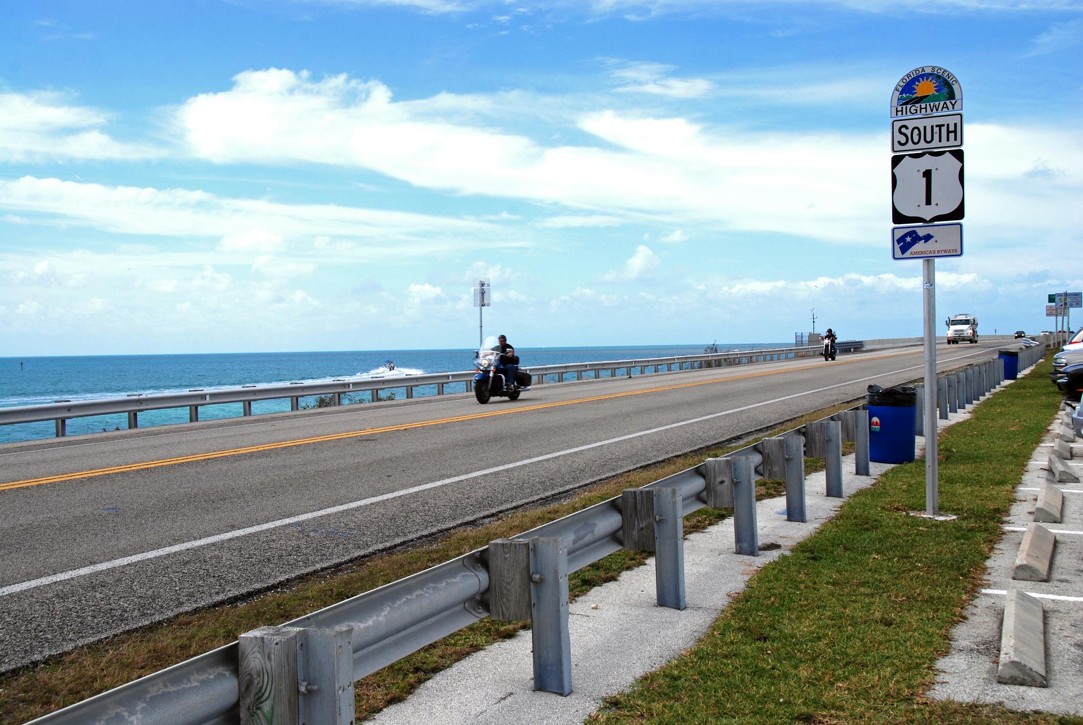 Florida's scenic Route 1 heading towards Key West.