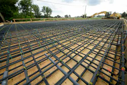 A reinforced bridge deck.