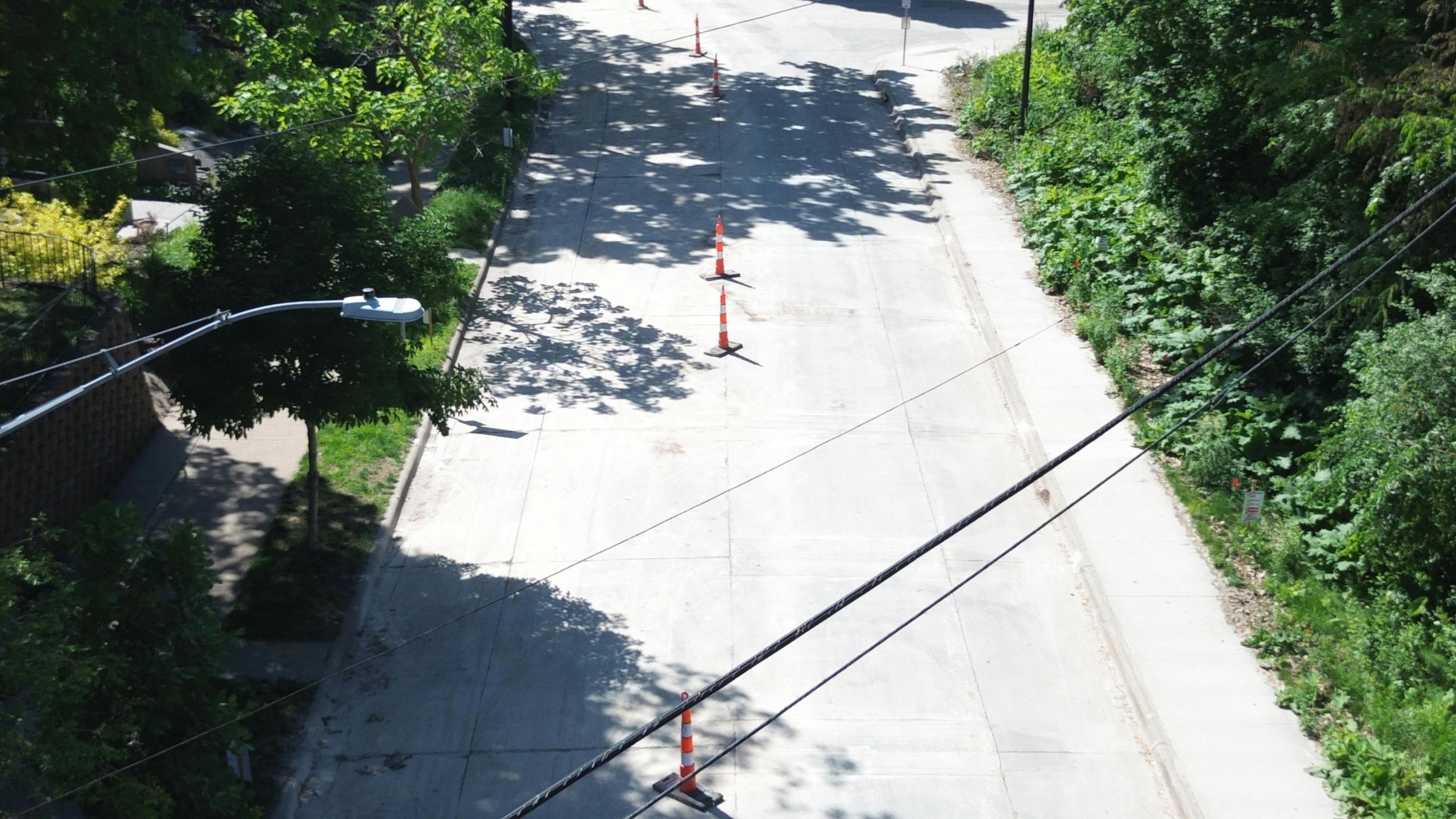 A residential street in Minneapolis&rsquo; Kenwood neighborhood after CPP repairs and diamond grinding.