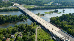 The Scudder Falls Bridge, a toll bridge, in Washington Crossing, Penn.