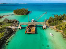The Flatts Inlet Bridge in Bermuda—152 feet long and 8 feet wide—is the world's longest clear-span pultruded FRP pedestrian bridge.