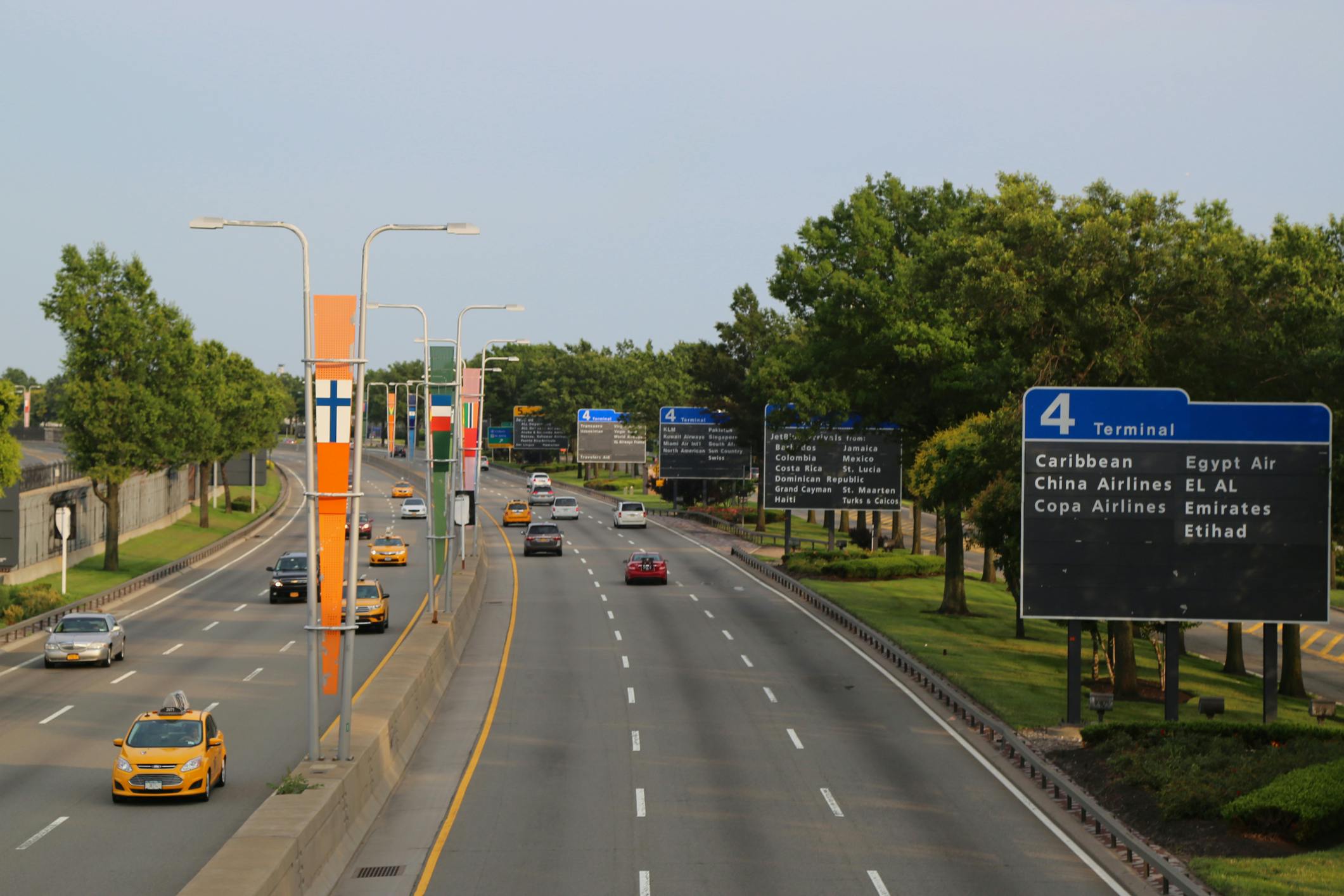 The Van Wyck Expressway near the John F. Kennedy Airport in Queens.